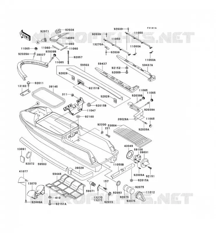 COVER(JS750-C2?C5) Kawasaki JET SKI 750 2000 JET SKI 750 SXI PRO  JS750-C3