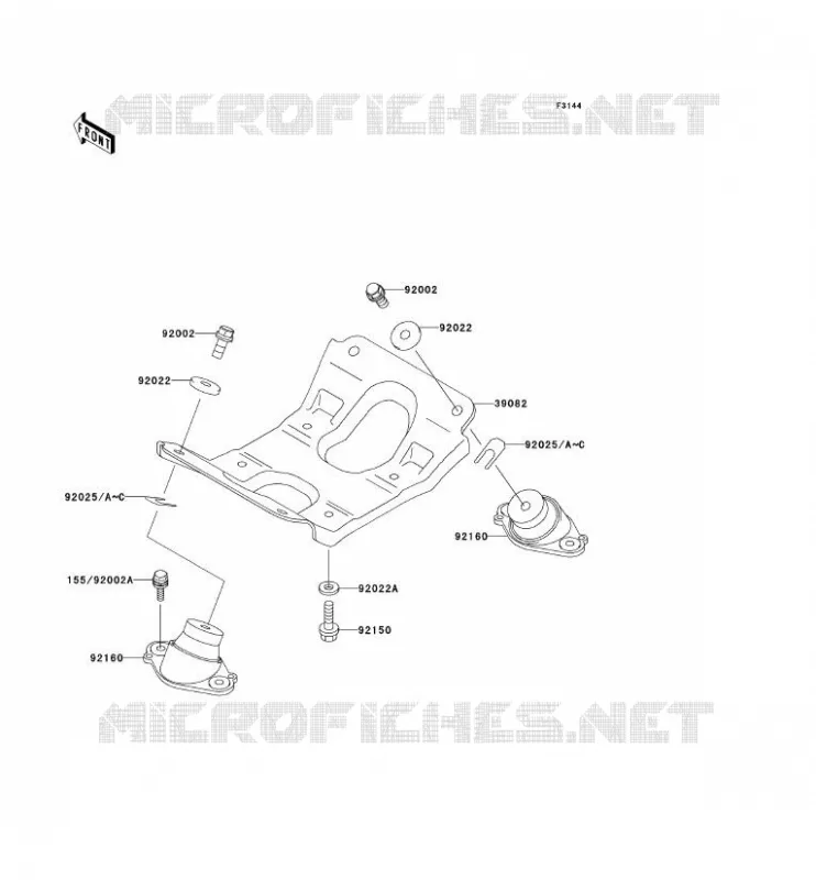 ENGINE MOUNT Kawasaki JET SKI 750 2000 JET SKI 750 SXI PRO  JS750-C3