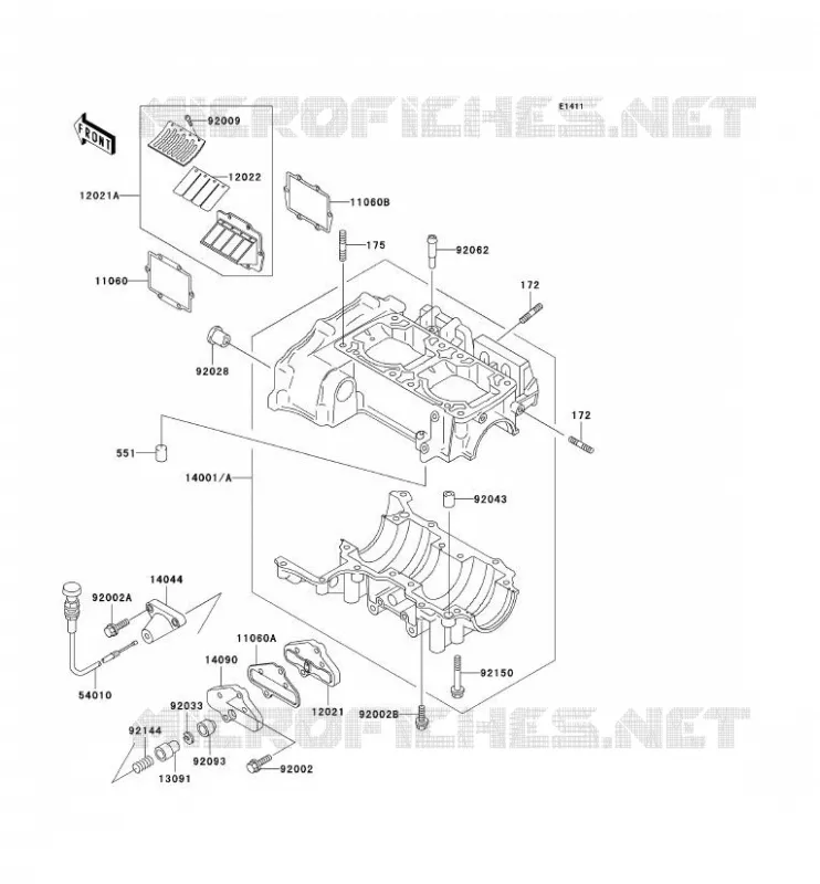 CRANKCASE(S) Kawasaki JET SKI 750 2000 JET SKI 750 SXI PRO  JS750-C3