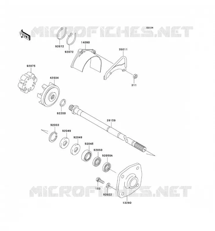 DRIVE SHAFT Kawasaki JET SKI 800 2006 JET SKI 800 SX-R  JS800A6F
