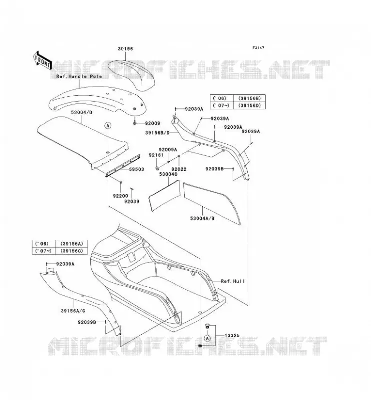 MOUSSE Kawasaki JET SKI 800 2006 JET SKI 800 SX-R  JS800A6F