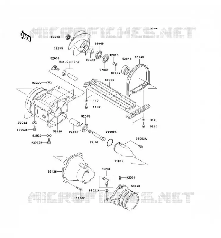 TURBINE Kawasaki JET SKI 800 2008 JET SKI 800 SX-R  JS800A8F