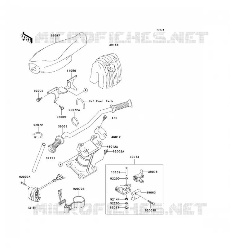 HANDLEBAR Kawasaki JET SKI 1200 2002 JET SKI 1200 STX-R  JT1200-A1