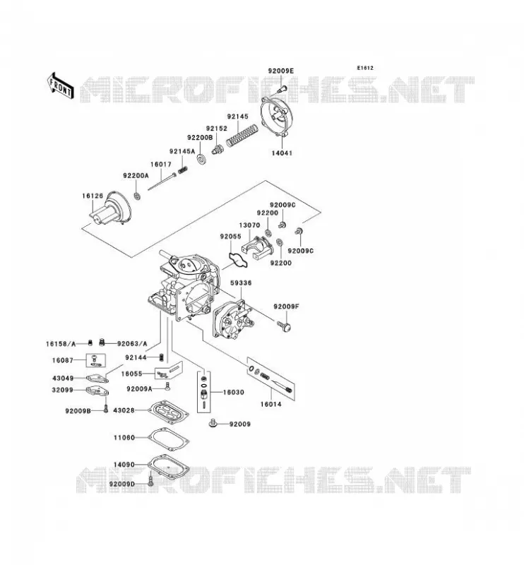 CARBURETOR PARTS Kawasaki JET SKI 1200 2003 JET SKI 1200 STX-R  JT1200-A2