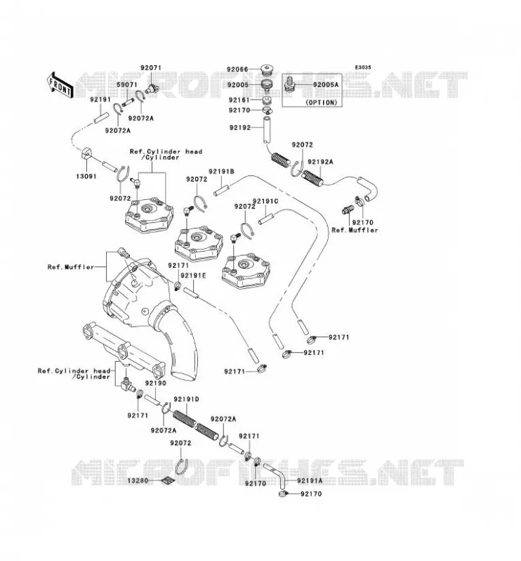 COOLING Kawasaki JET SKI 1200 2004 JET SKI 1200 STX-R  JT1200-C1