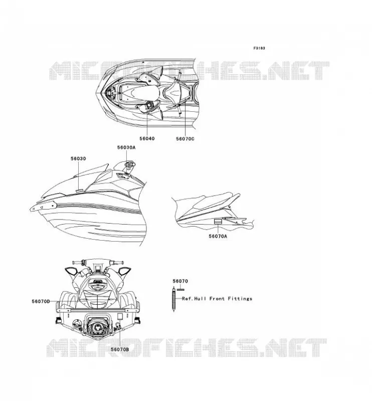 LABELS Kawasaki JET SKI 1500 2007 JET SKI ULTRA LX  JT1500C7F