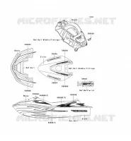 DECALS(SILVER)(US) voor Kawasaki JET SKI ULTRA 260X 2009