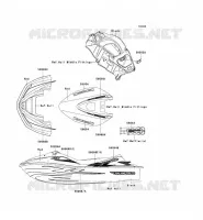STICKER(RED) voor Kawasaki JET SKI ULTRA 260X 2009