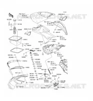 FRONT HULL PARTS voor Kawasaki JET SKI ULTRA 260X 2009