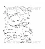 FRONT HULL PARTS voor Kawasaki JET SKI ULTRA LX 2010