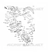 MIDDLE HULL PARTS voor Kawasaki JET SKI ULTRA 300X 2013