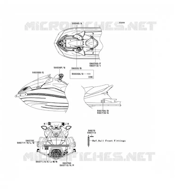 LABELS Kawasaki JET SKI 1500 2013 JET SKI ULTRA 300LX  JT1500JDF