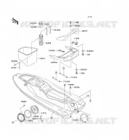 HULL PARTS voor Kawasaki JET SKI ST 1995