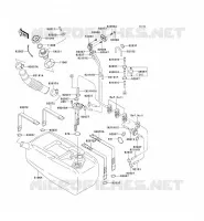 FUEL TANK voor Kawasaki JET SKI 900 STX 2002