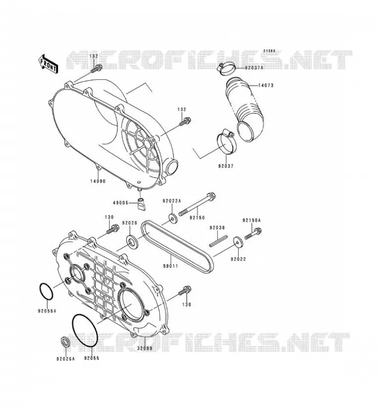 CONVERTER COVER Kawasaki SSV 300 no_year MULE 500  KAF300-A1