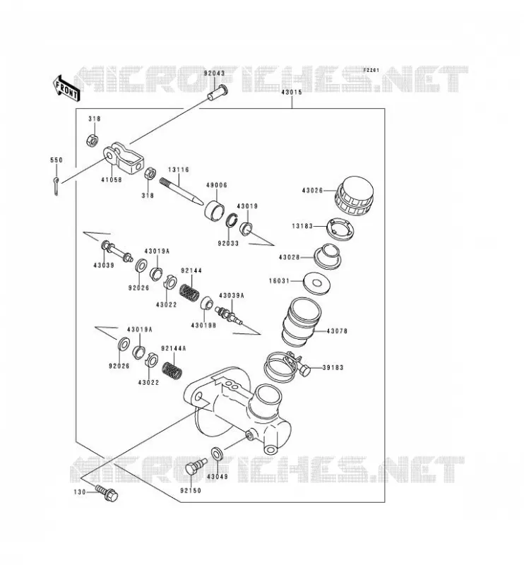MASTER CYLINDER Kawasaki SSV 300 no_year MULE 500  KAF300-A1