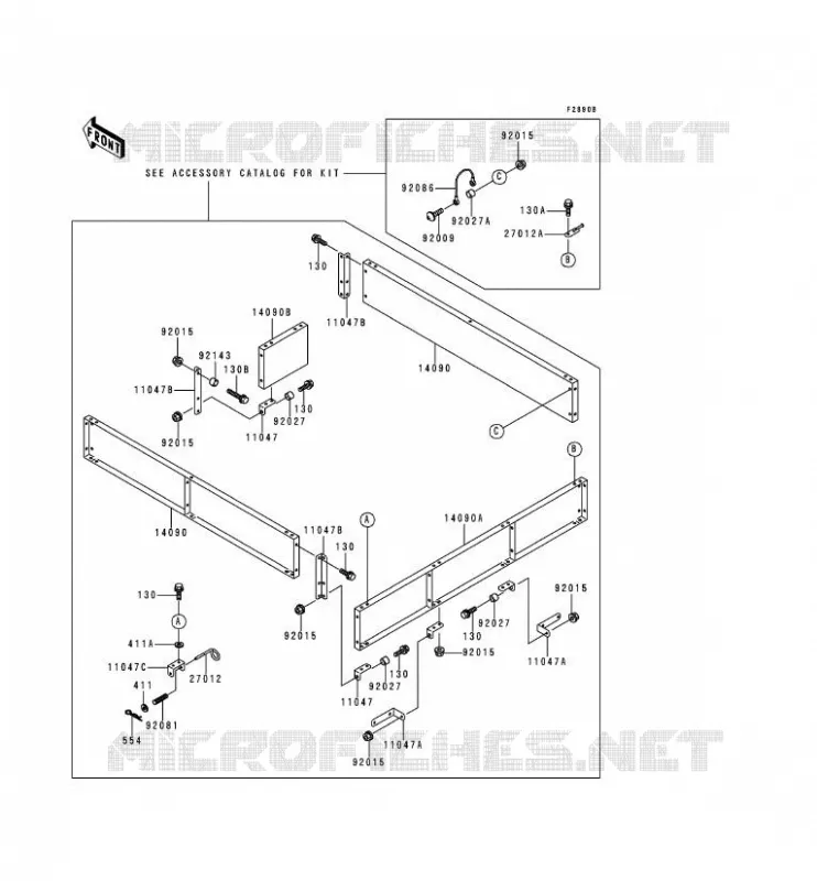 OPTION PARTS(PORTE DE LIT) Kawasaki SSV 300 no_year MULE 500  KAF300-A1