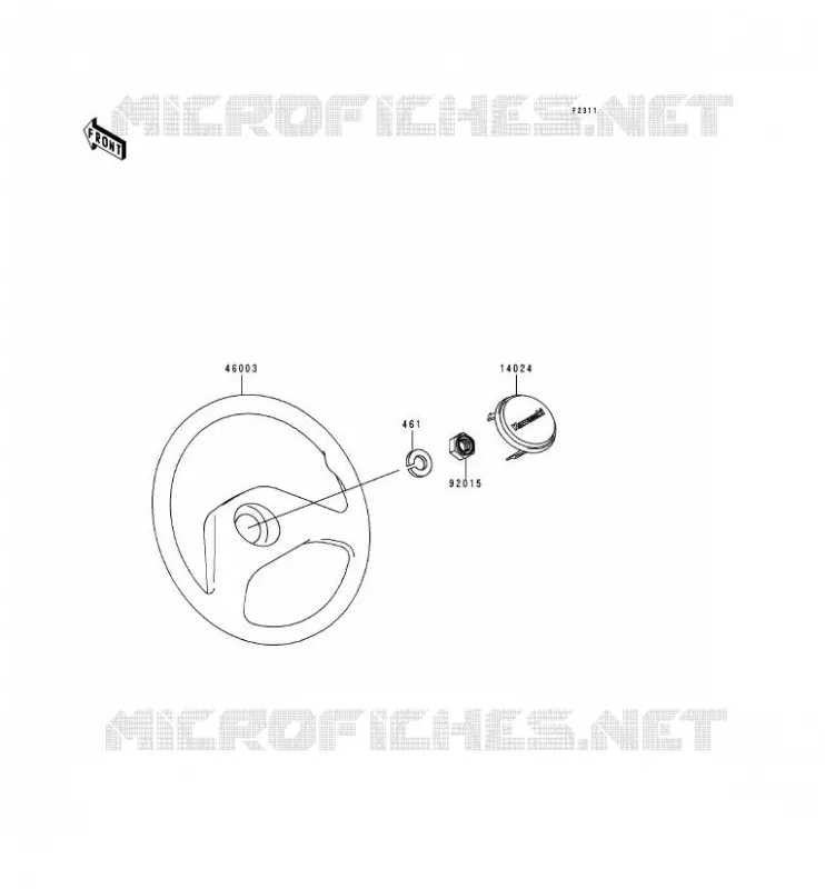 HANDLEBAR Kawasaki SSV 300 1995 MULE 500  KAF300-B1