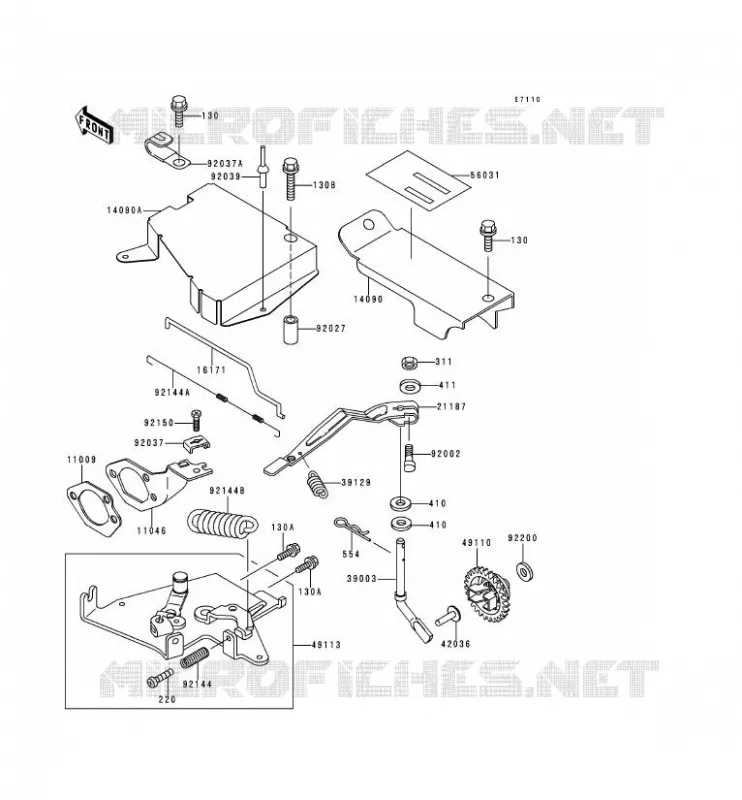 CONTROL Kawasaki SSV 300 1996 MULE 500  KAF300-B2