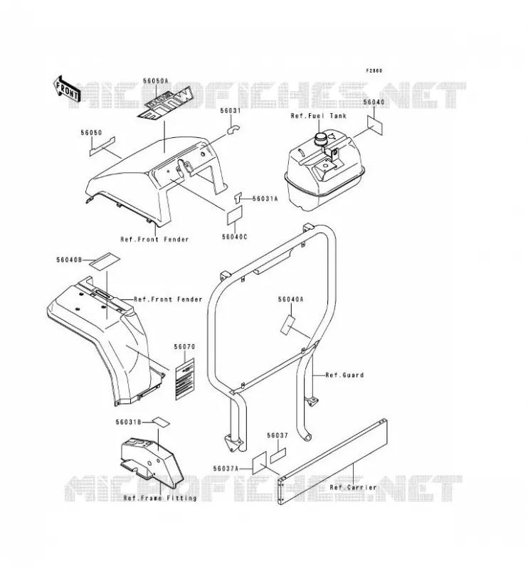 LABELS Kawasaki SSV 300 1996 MULE 500  KAF300-B2