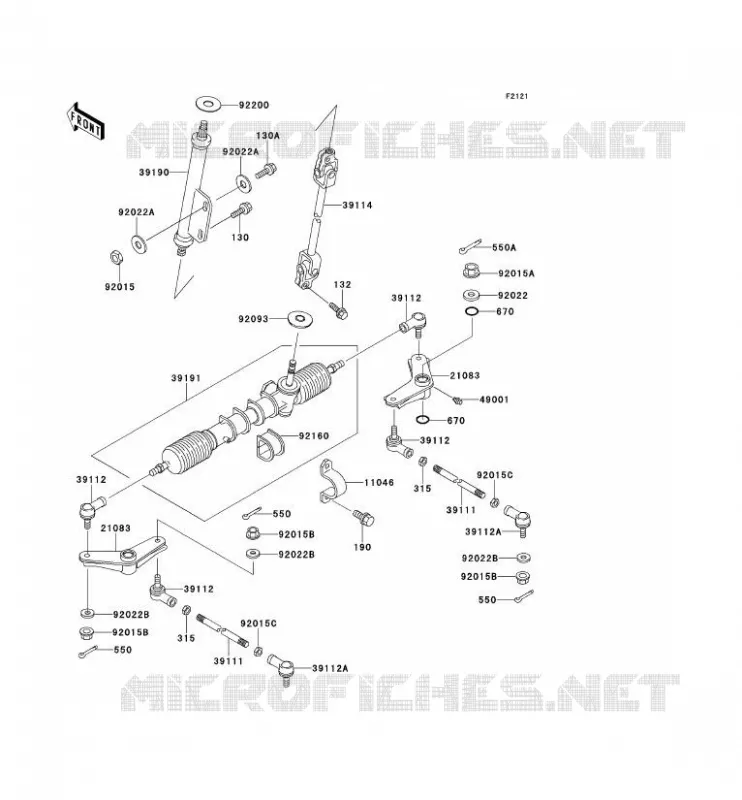 STEERING COLUMN Kawasaki SSV 300 no_year MULE 500  KAF300-B2