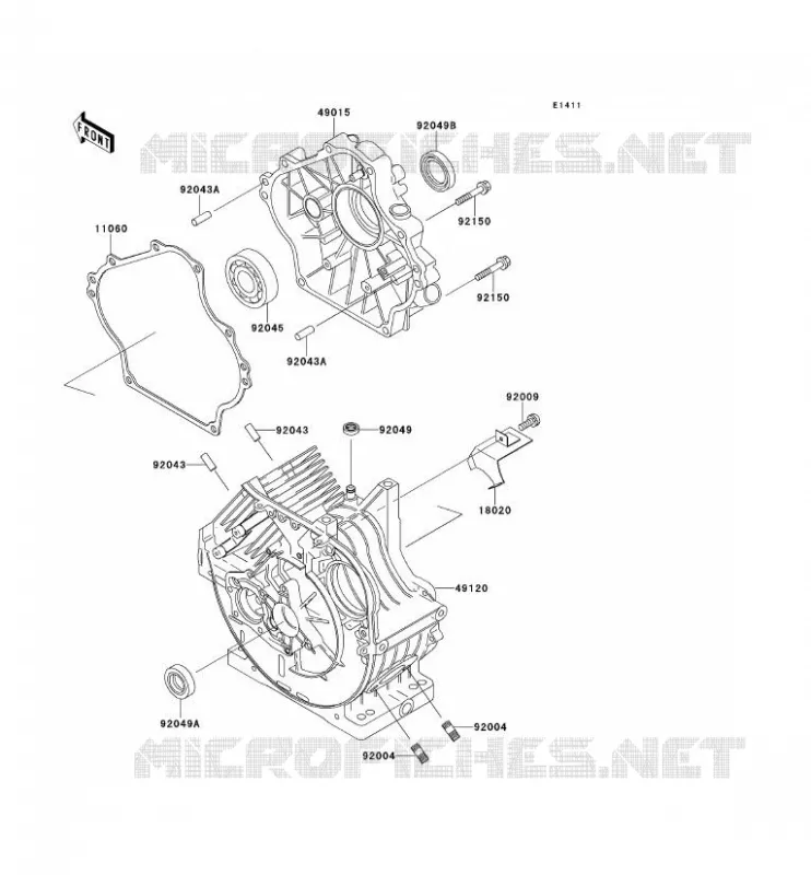 CRANKCASE(S) Kawasaki SSV 300 1997 MULE 550  KAF300-C1
