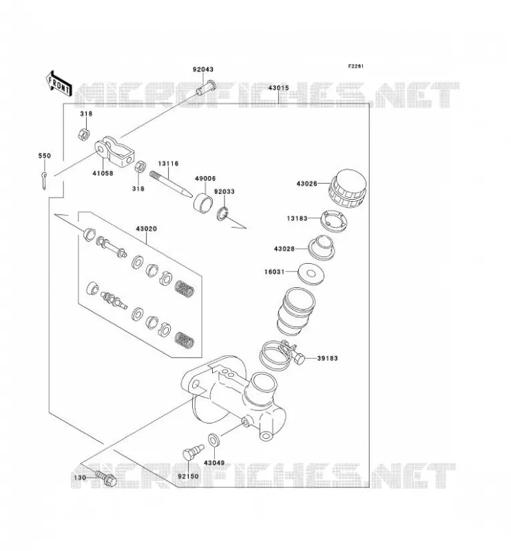 MASTER CYLINDER Kawasaki SSV 300 1997 MULE 550  KAF300-C1
