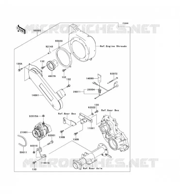 OPTION PARTS Kawasaki SSV 300 1997 MULE 550  KAF300-C1
