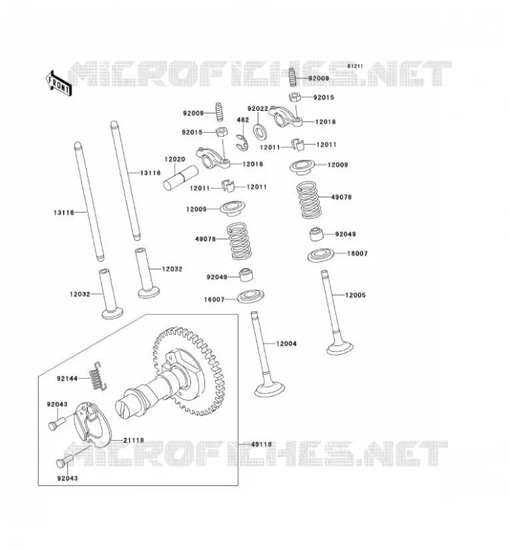 VALVE - CAMSHAFT Kawasaki SSV 300 1997 MULE 550  KAF300-C1