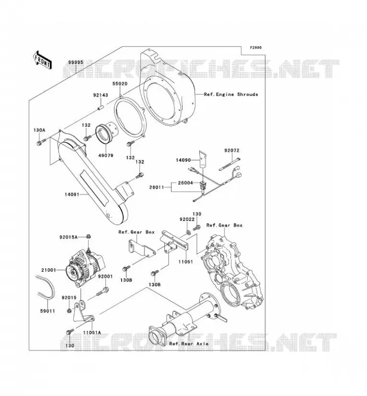 OPTION PARTS Kawasaki SSV 300 1998 MULE 550  KAF300-C2