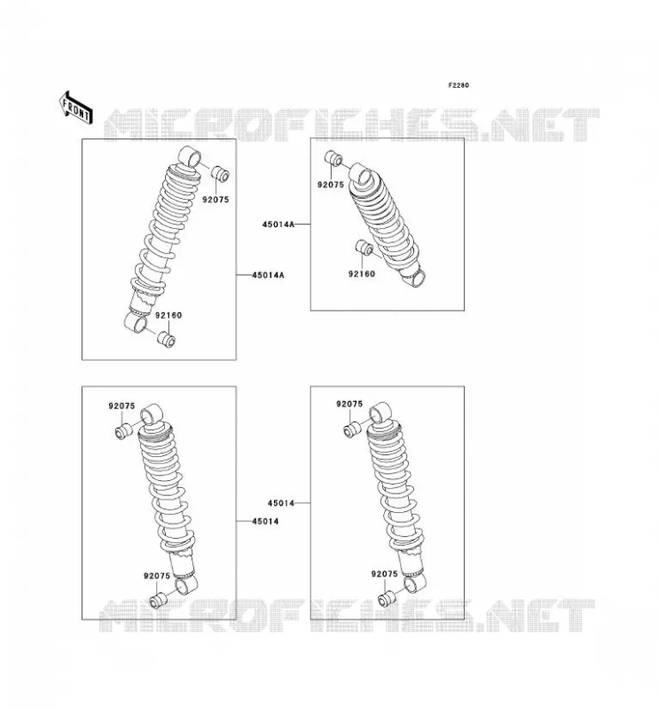 SUSPENSION - SHOCK ABSORBER Kawasaki SSV 300 no_year MULE 550  KAF300-C2