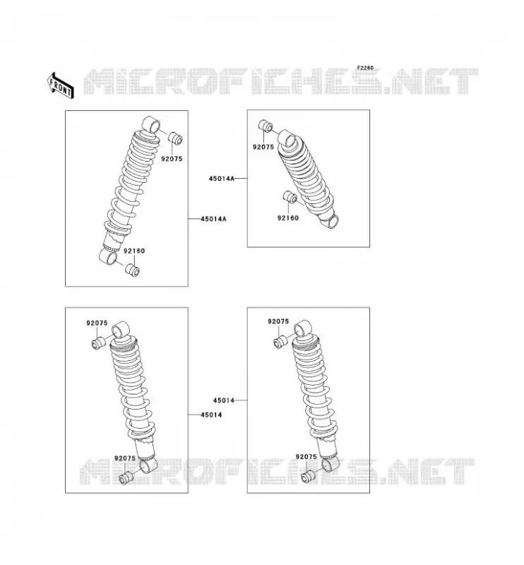 SUSPENSION - SHOCK ABSORBER Kawasaki SSV 300 no_year MULE 550  KAF300-C2