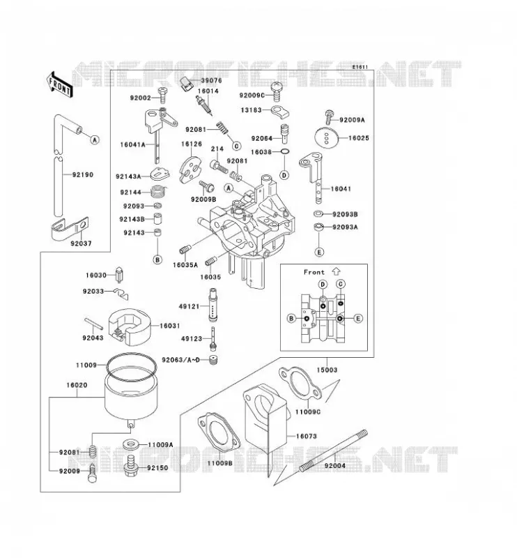 CARBURETOR Kawasaki SSV 300 1999 MULE 550  KAF300-C3