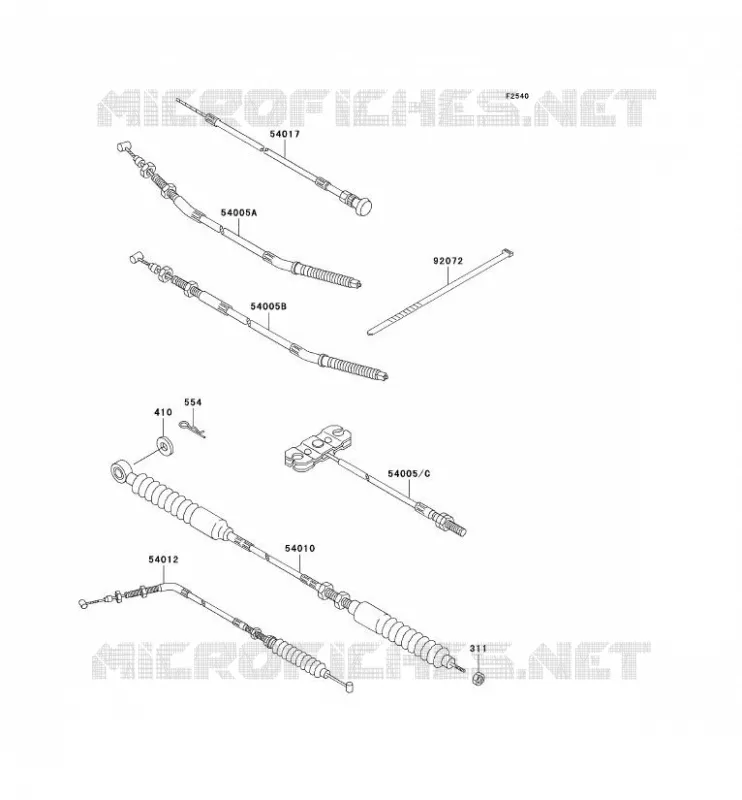 CABLES Kawasaki SSV 300 no_year MULE 550  KAF300-C3