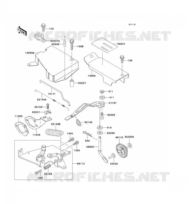 CONTROL Kawasaki SSV 300 no_year MULE 550  KAF300-C3