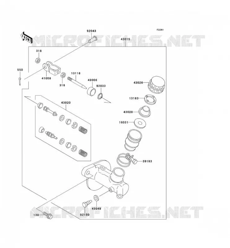 MASTER CYLINDER Kawasaki SSV 300 no_year MULE 550  KAF300-C3