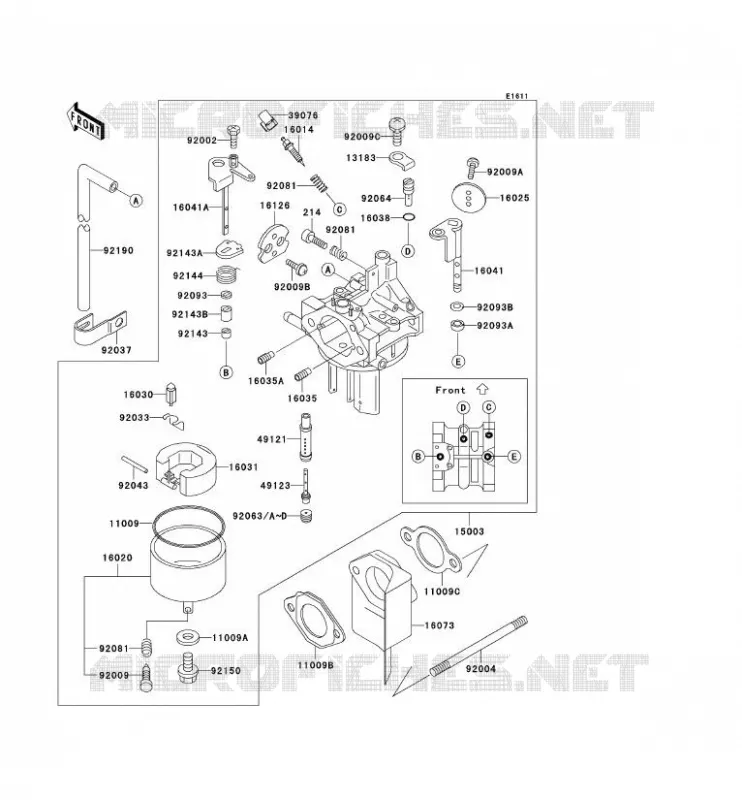 CARBURETOR Kawasaki SSV 300 no_year MULE 550  KAF300-C3