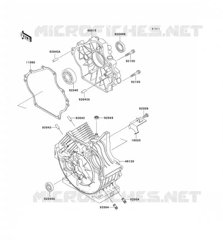 CRANKCASE(S) Kawasaki SSV 300 no_year MULE 550  KAF300-C4