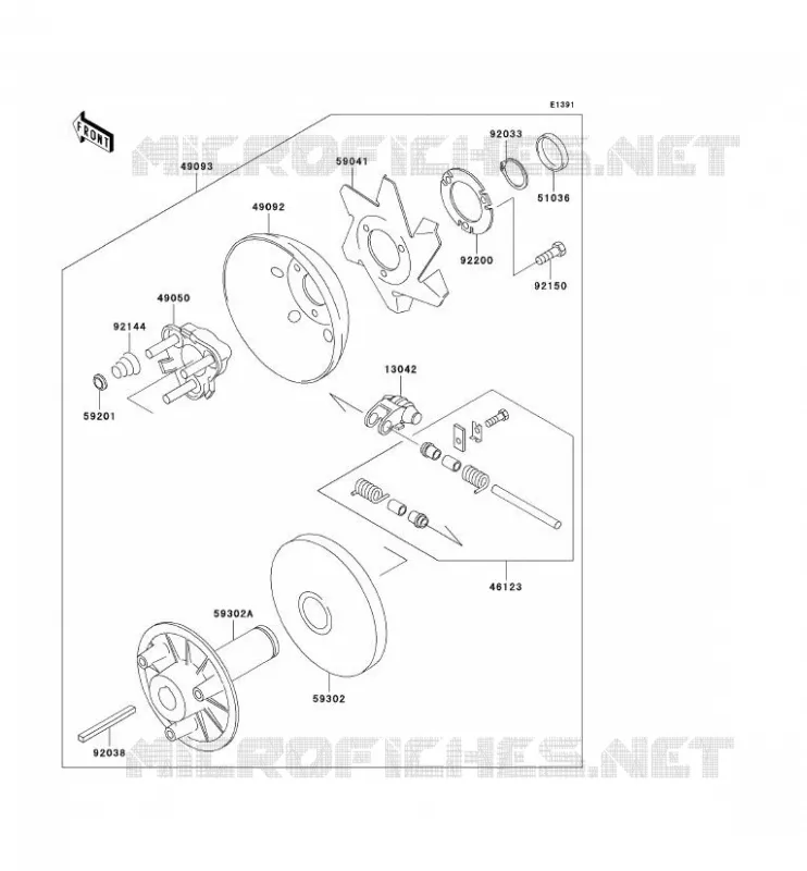 DRIVE CONVERTER Kawasaki SSV 300 no_year MULE 550  KAF300-C4