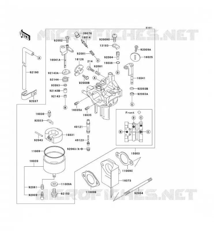 CARBURETOR Kawasaki SSV 300 no_year MULE 550  KAF300-C4