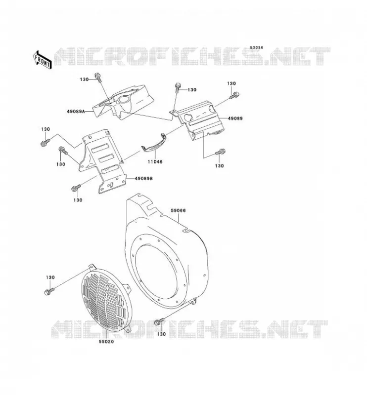 ENGINE COVER Kawasaki SSV 300 no_year MULE 550  KAF300-C4