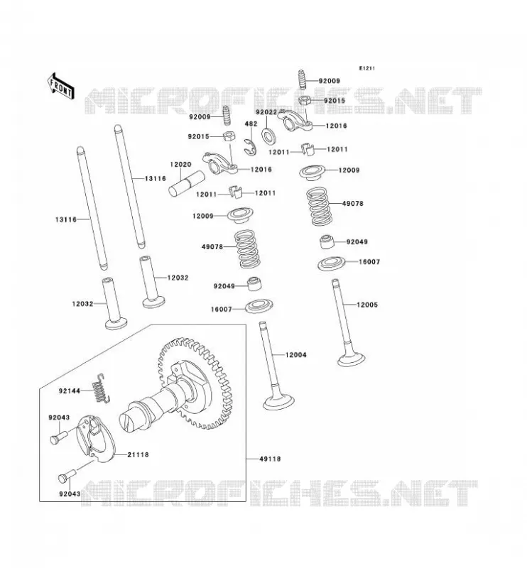 VALVE - CAMSHAFT Kawasaki SSV 300 2001 MULE 550  KAF300-C5