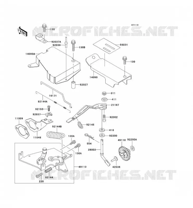 CONTROL Kawasaki SSV 300 no_year MULE 550  KAF300-C5