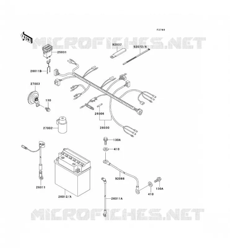 CHASSIS ELECTRICAL EQUIPMENT Kawasaki SSV 300 2003 MULE 550  KAF300-C6