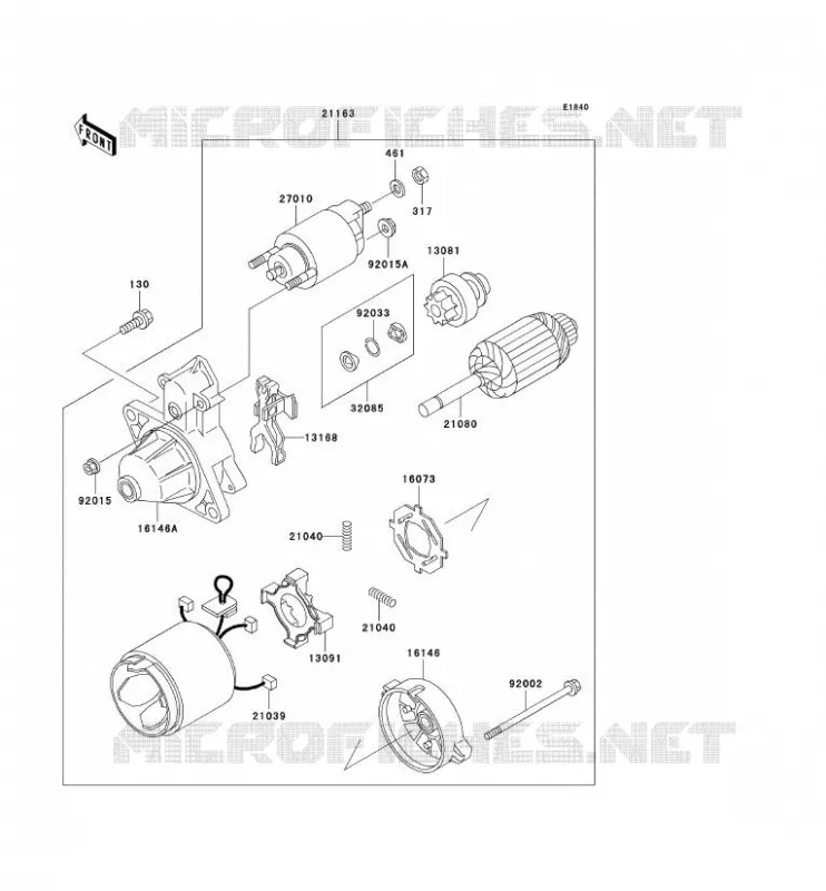STARTER MOTOR Kawasaki SSV 300 2003 MULE 550  KAF300-C6