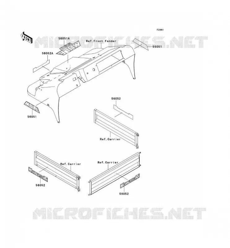 STICKER Kawasaki SSV 300 2003 MULE 550  KAF300-C6