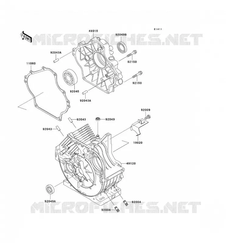 CRANKCASE(S) Kawasaki SSV 300 2004 MULE 550  KAF300-C7