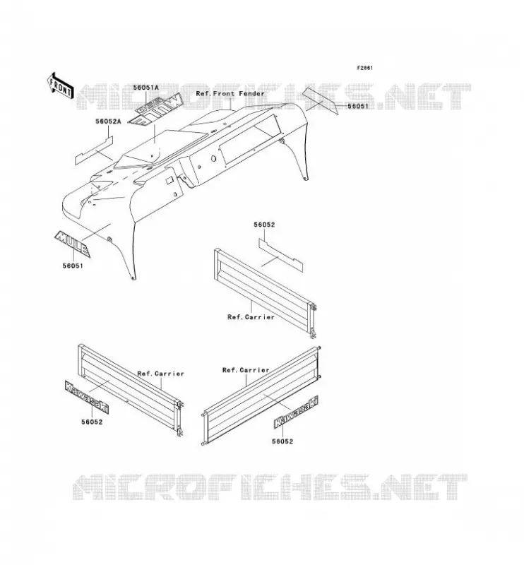 STICKER Kawasaki SSV 300 2004 MULE 550  KAF300-C7