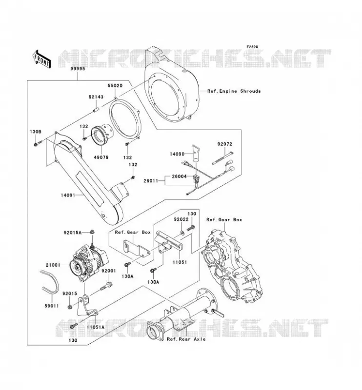 OPTION PARTS Kawasaki SSV 300 no_year MULE 550  KAF300-C7