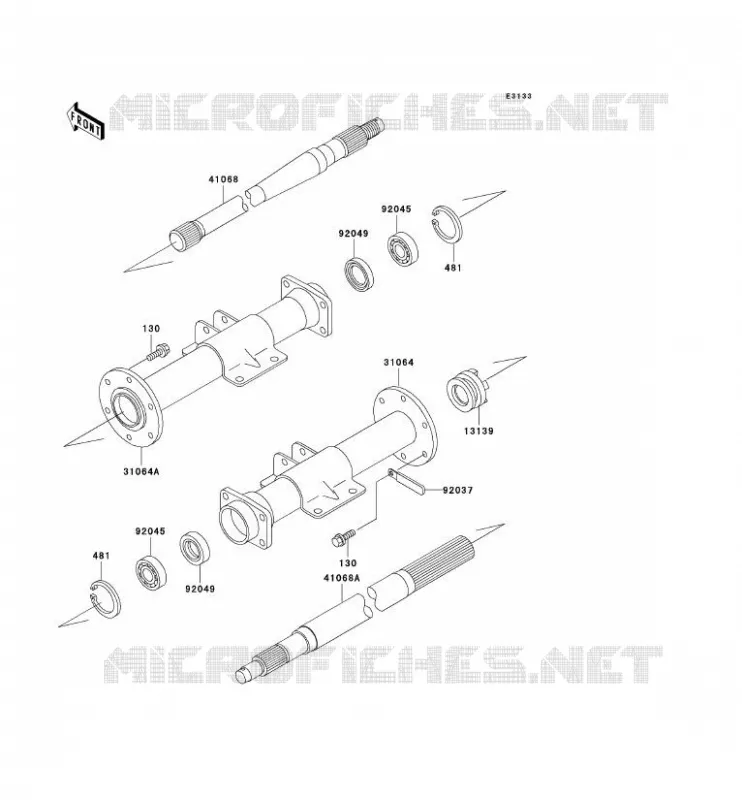 REAR AXLE Kawasaki SSV 300 no_year MULE 550  KAF300-C7
